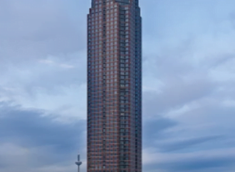 Trade Fair Tower: Pencil shaped European Skyscraper