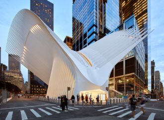 The Oculus Transportation Hub, World Trade Center, NYC is known for its architecture